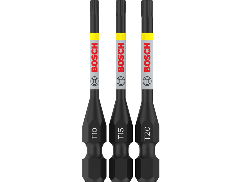 3-delni komplet vijačnih nastavkov Bosch PRO Torx Impact, T10/T15/T20, 55mm, 2608521U54